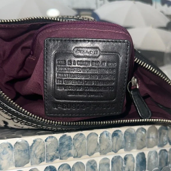 Coach black Monogram Black and Gray Crossbody Bag - Picture 7 of 9